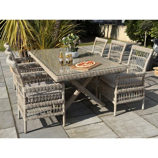 Provence Collection Outdoor 6 Seater Dining Set - Our Garden Space