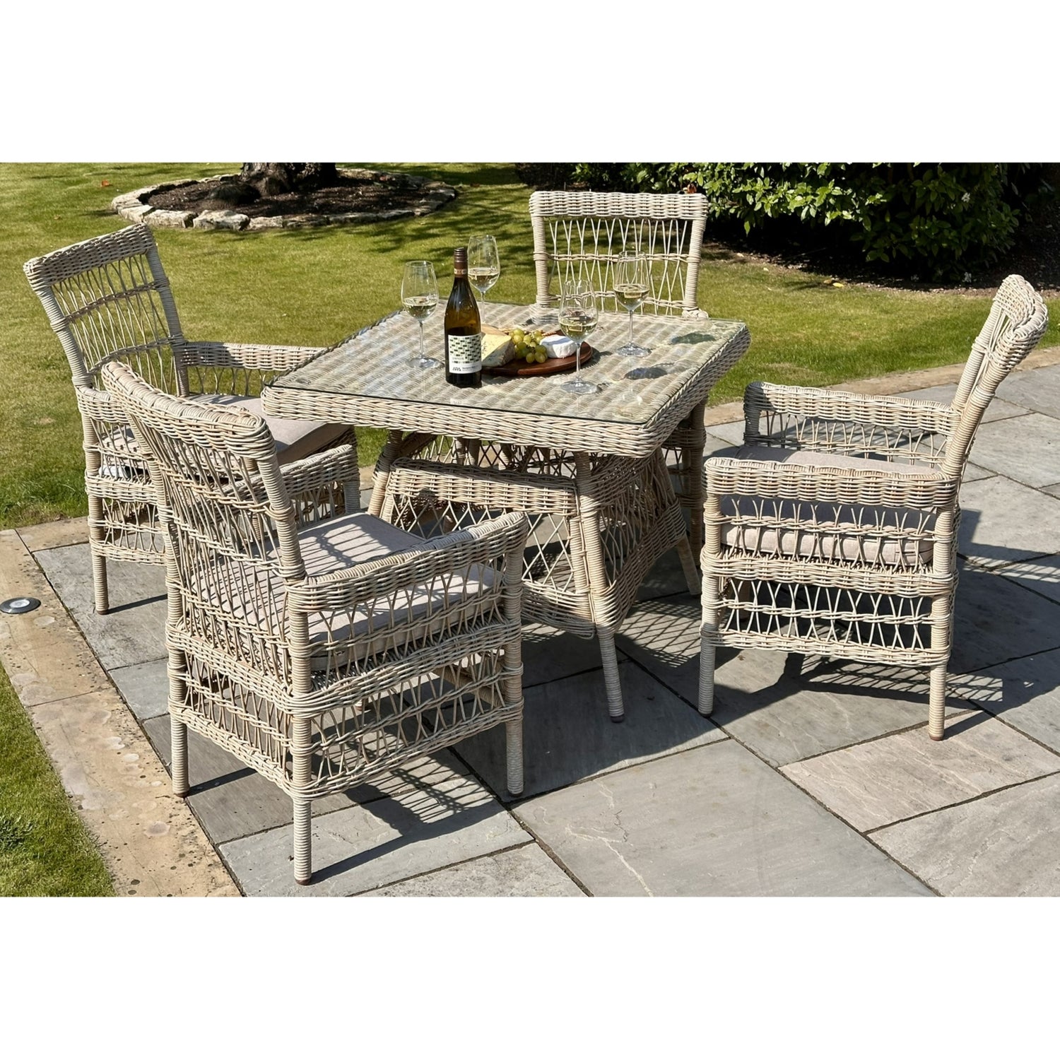 Provence Collection Outdoor 4 Seater Dining Set - Our Garden Space