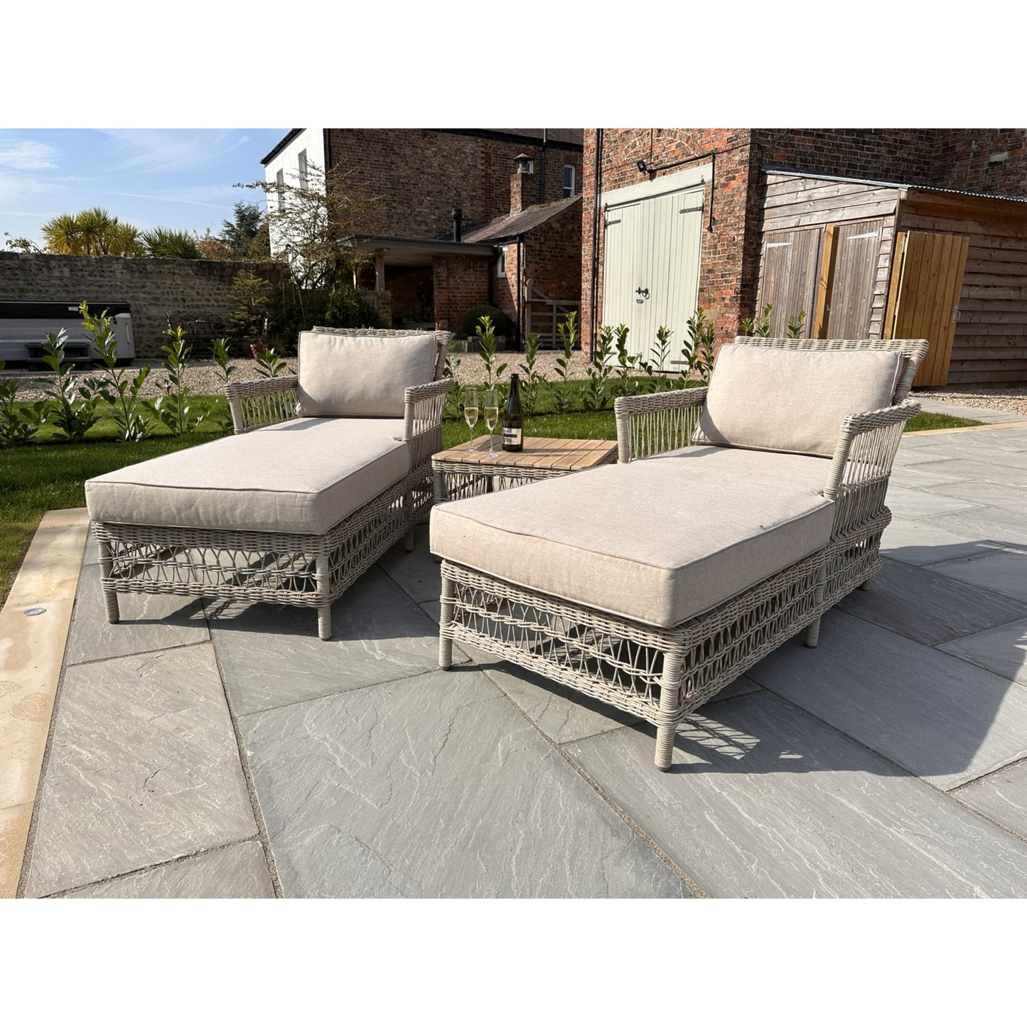 Provence Collection Outdoor Sun Lounger Set - Our Garden Space