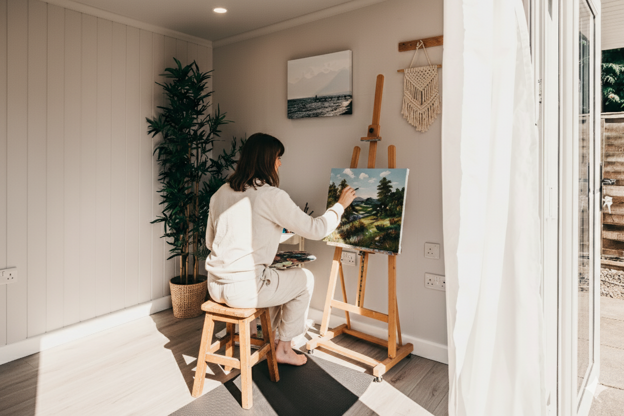 DIY Pent Haus Insulated Garden Room 4.2m x 3.2m Granite - Our Garden Space