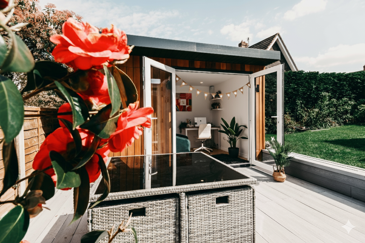 DIY Pent Haus Insulated Garden Room 5.4m x 3.8m Cedar - Our Garden Space