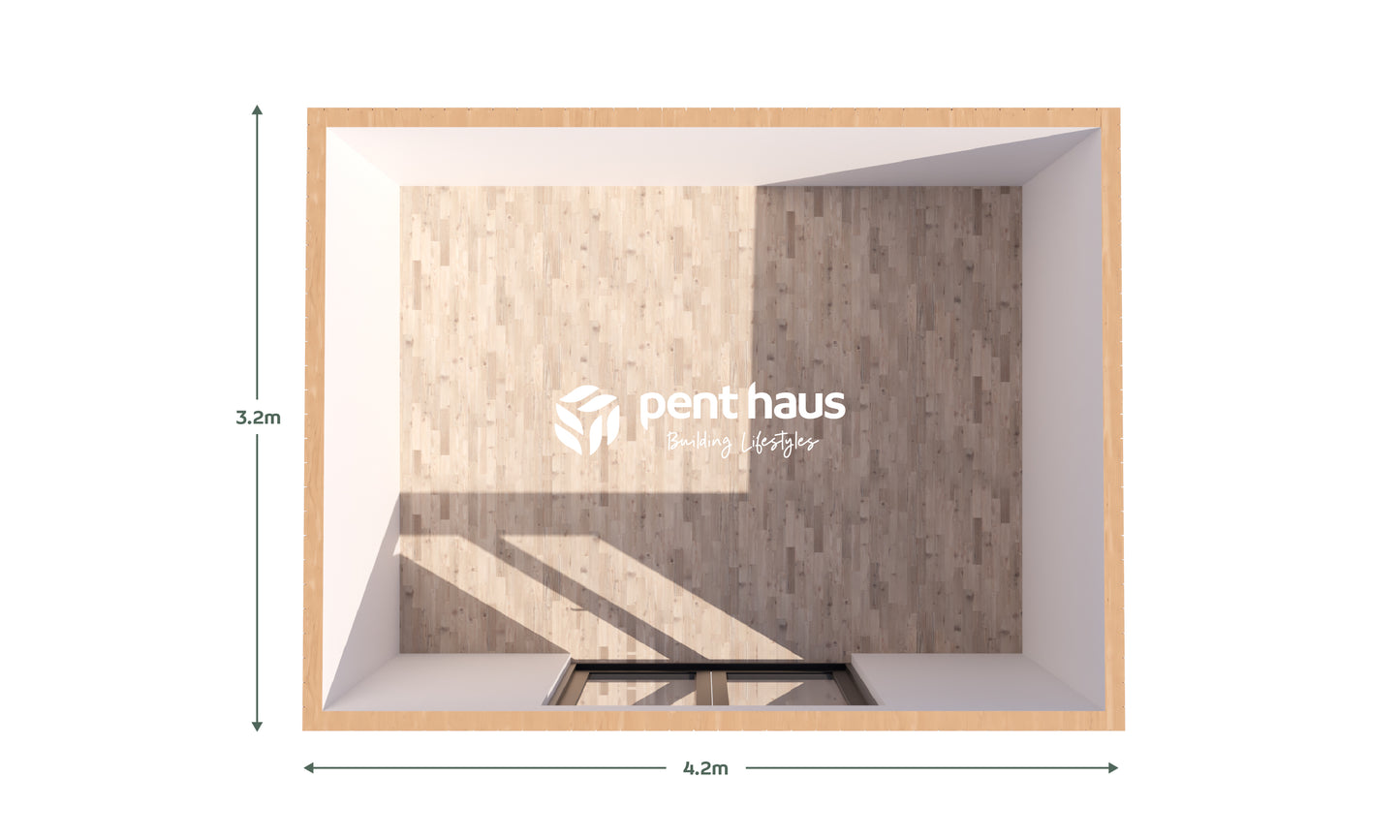 DIY Pent Haus Insulated Garden Room 4.2m x 3.2m Cedar - Our Garden Space