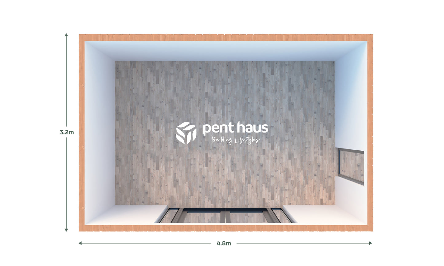 DIY Pent Haus Insulated Garden Room 4.8m x 3.2m Cedar - Our Garden Space