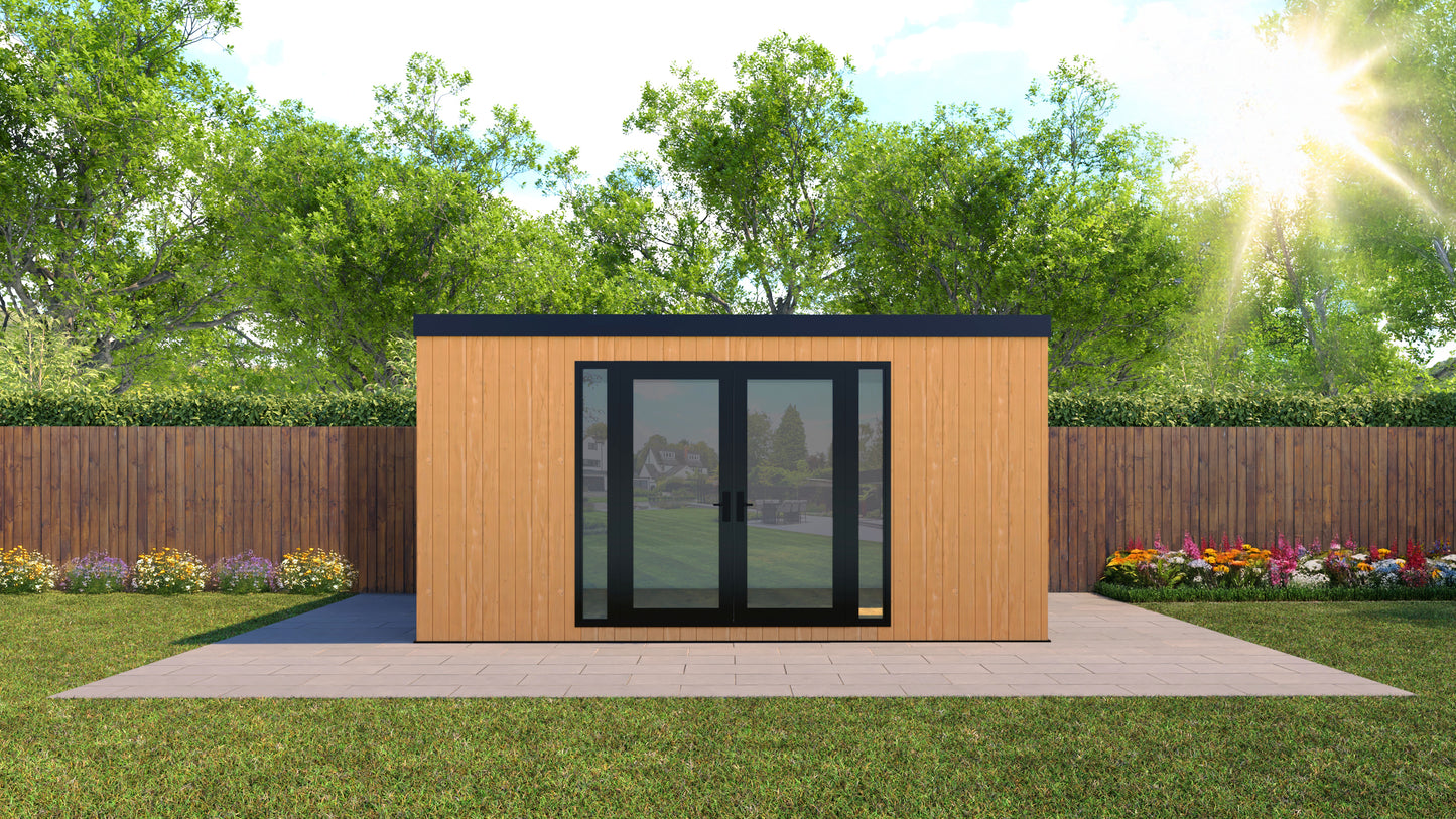 DIY Pent Haus Insulated Garden Room 4.8m x 3.2m Cedar - Our Garden Space