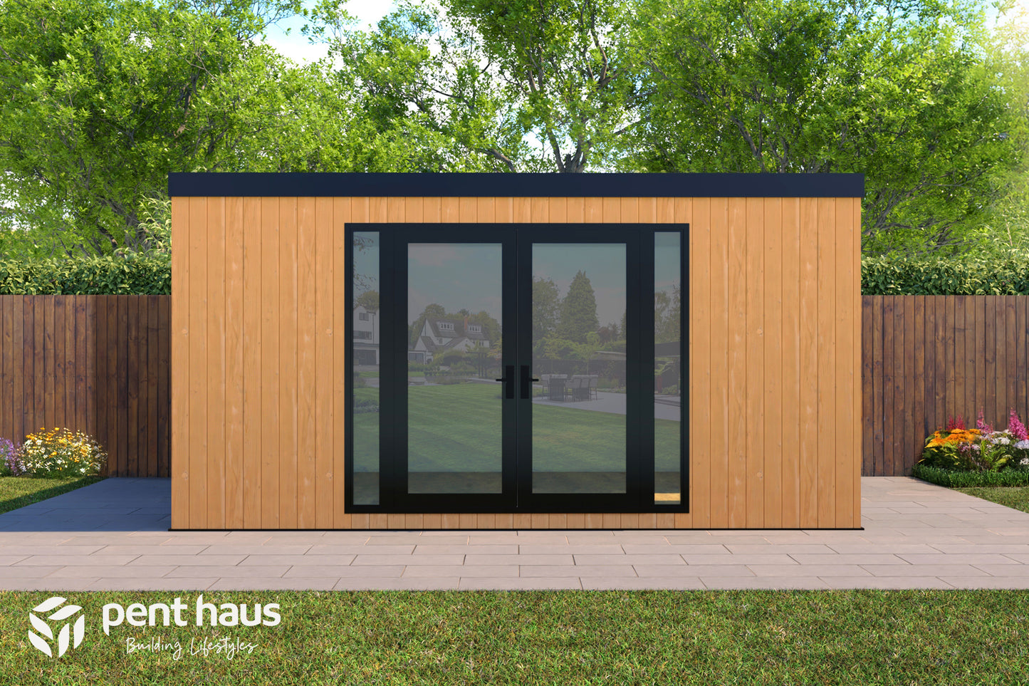 DIY Pent Haus Insulated Garden Room 4.8m x 3.2m Cedar - Our Garden Space