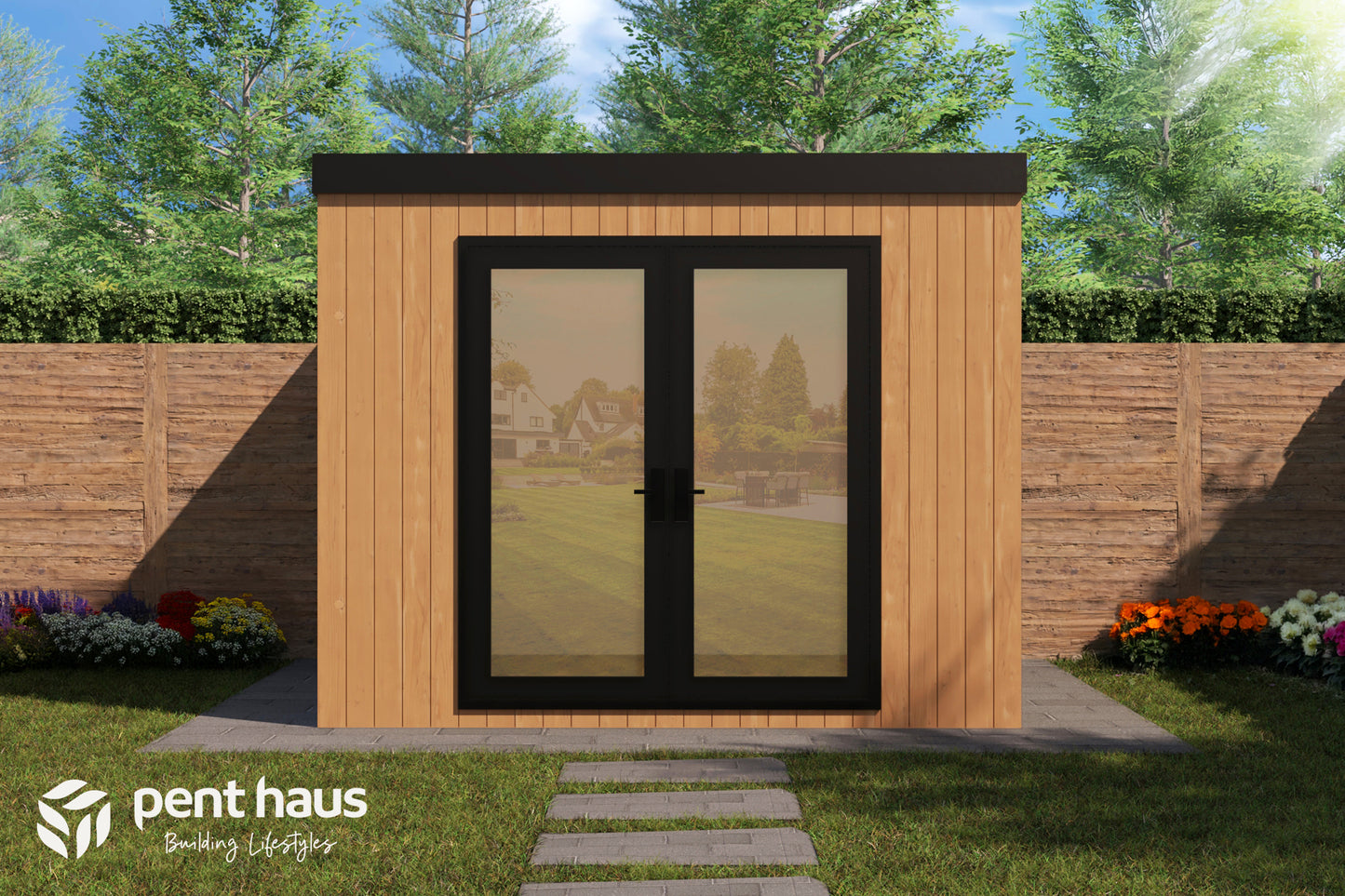 DIY Pent Haus Insulated Garden Room 3.0m x 2.6m Cedar - Our Garden Space