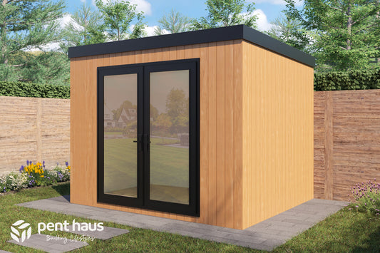 DIY Pent Haus Insulated Garden Room 3.0m x 2.6m Cedar - Our Garden Space