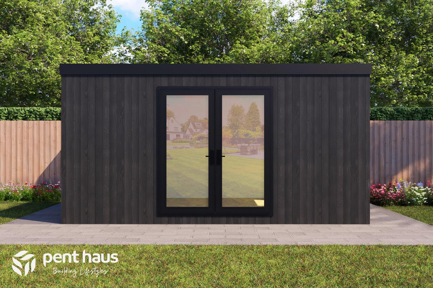DIY Pent Haus Insulated Garden Room 4.8m x 3.2m Granite - Our Garden Space