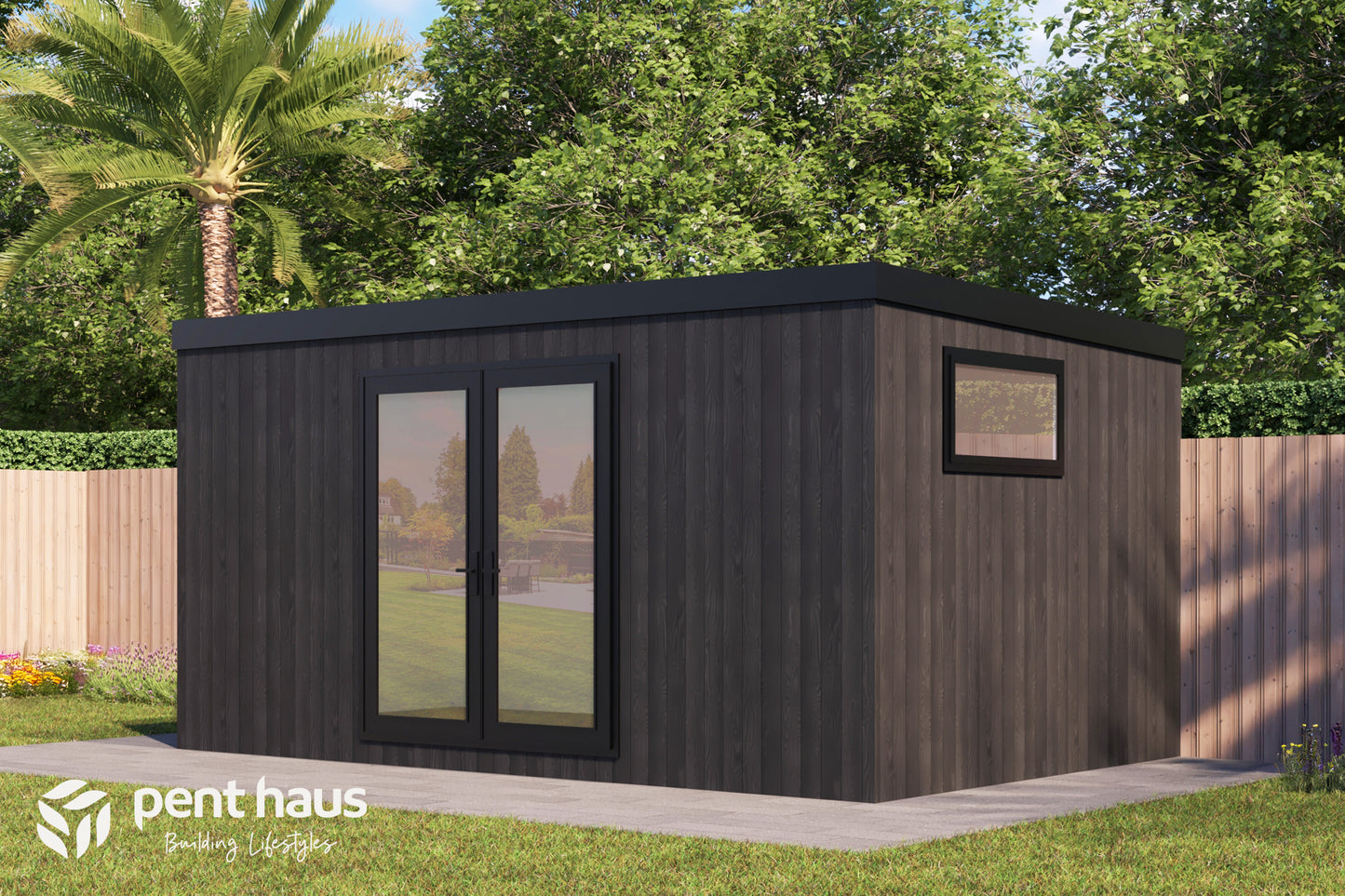 DIY Pent Haus Insulated Garden Room 4.8m x 3.2m Granite - Our Garden Space