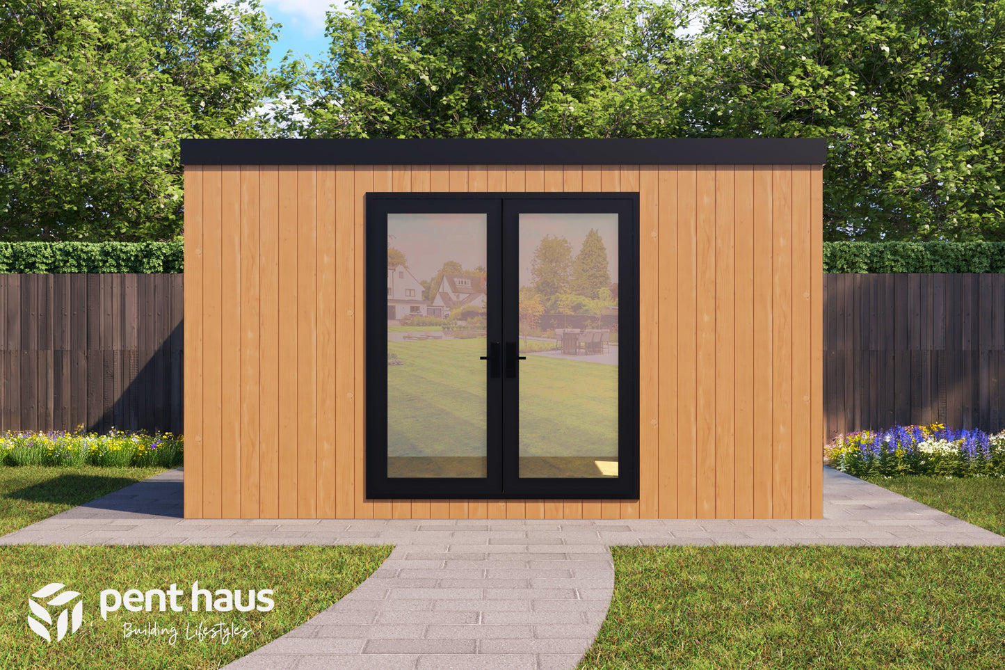DIY Pent Haus Insulated Garden Room 4.2m x 3.2m Cedar - Our Garden Space