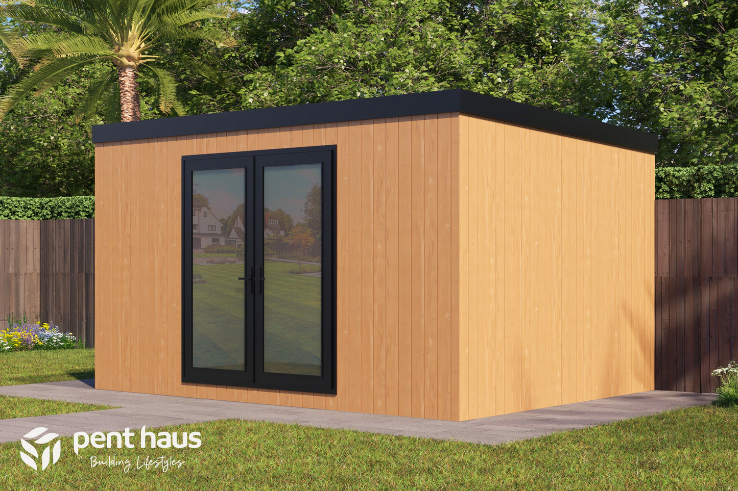 DIY Pent Haus Insulated Garden Room 4.2m x 3.2m Cedar - Our Garden Space