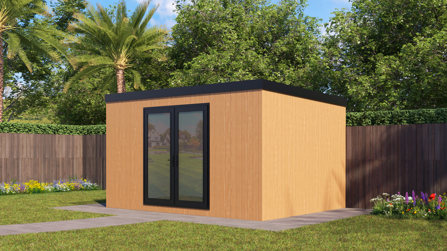 DIY Pent Haus Insulated Garden Room 4.2m x 3.2m Cedar - Our Garden Space