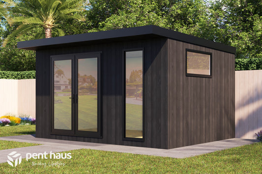 DIY Pent Haus Insulated Garden Room 4.2m x 3.2m Granite - Our Garden Space